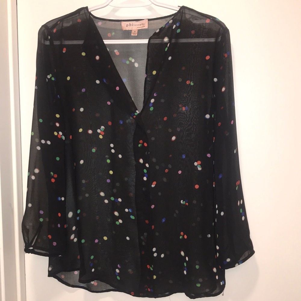 Philosophy sheer shirt